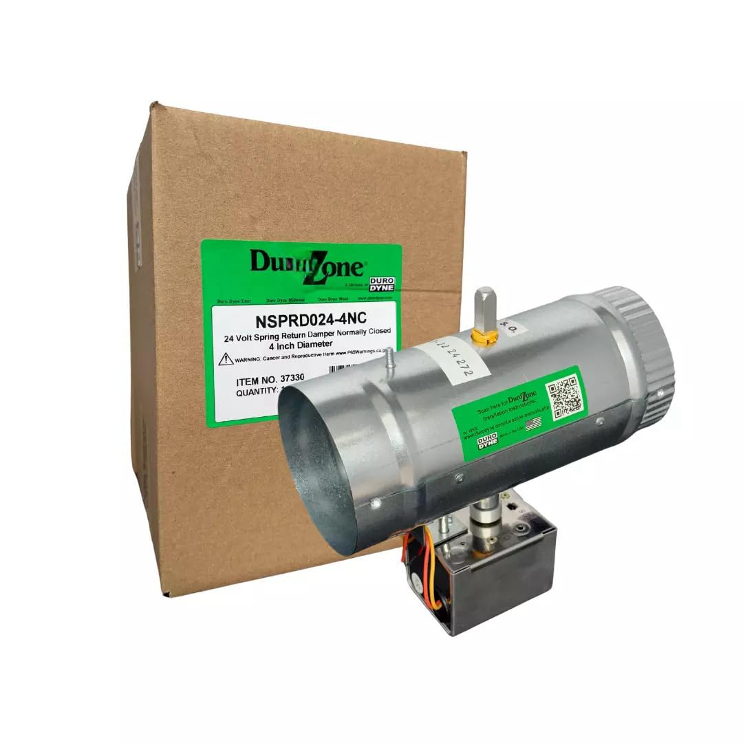 Amazon.com : 4” Power Open, Spring Close HVAC Motorized Zone
